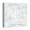 White Textured Medallion I 16" x 16" Canvas Wall Art